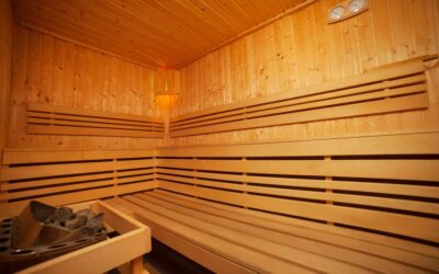 Interior Of Wooden Sauna Bath