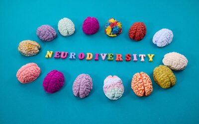 Neurodiversity Concept. Multicolored Figures Of The Brain