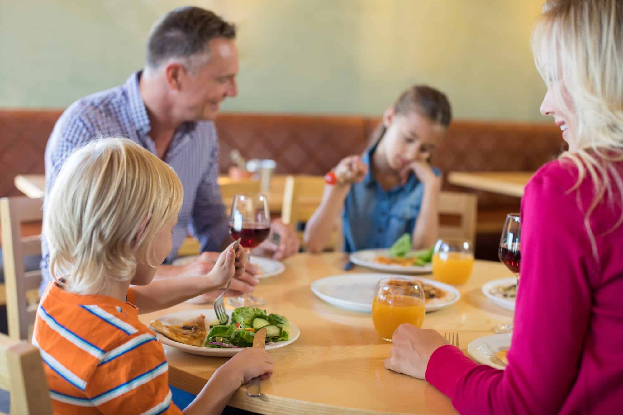 Family in restaurant Family in restaurant